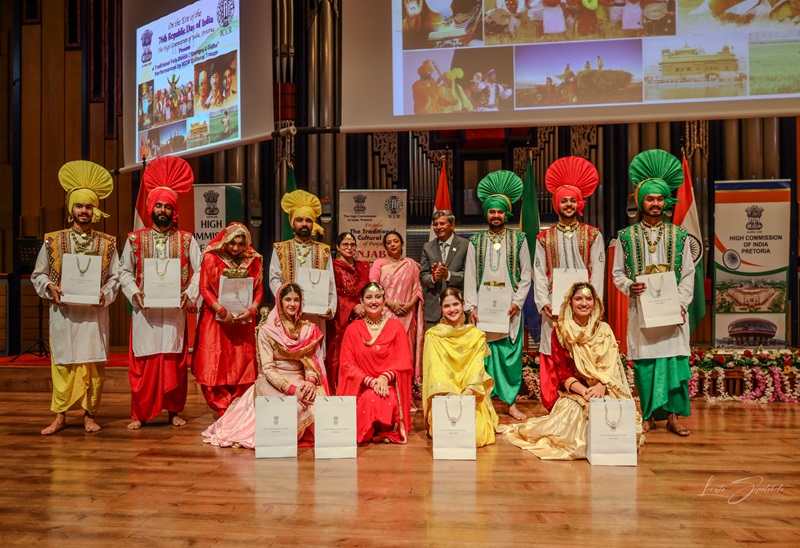 Traditional folk dance by ICCR Bhangra Troupe on the eve of the Republic Day.